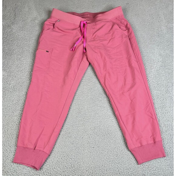 Figs Scrub Pants Womens XL PETITE Pink  Jogger Nursing Vet  W21SW2050 - Picture 1 of 13